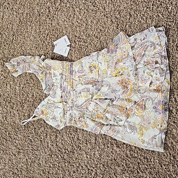 NWT LINI Naomi Ruffled V Neck Mini Dress Medium - Picture 6 of 14